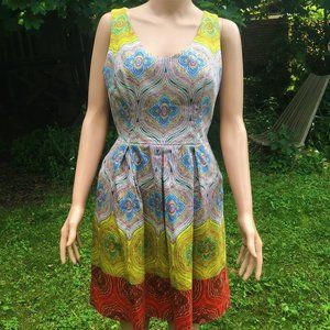 AMAZING psychedelic London Times dress w POCKETS!